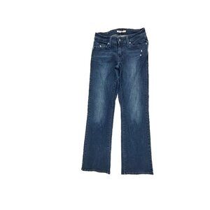 Levi's 529 Curvy Bootcut Distressed Women's size 28 Dark Blue Denim Jeans